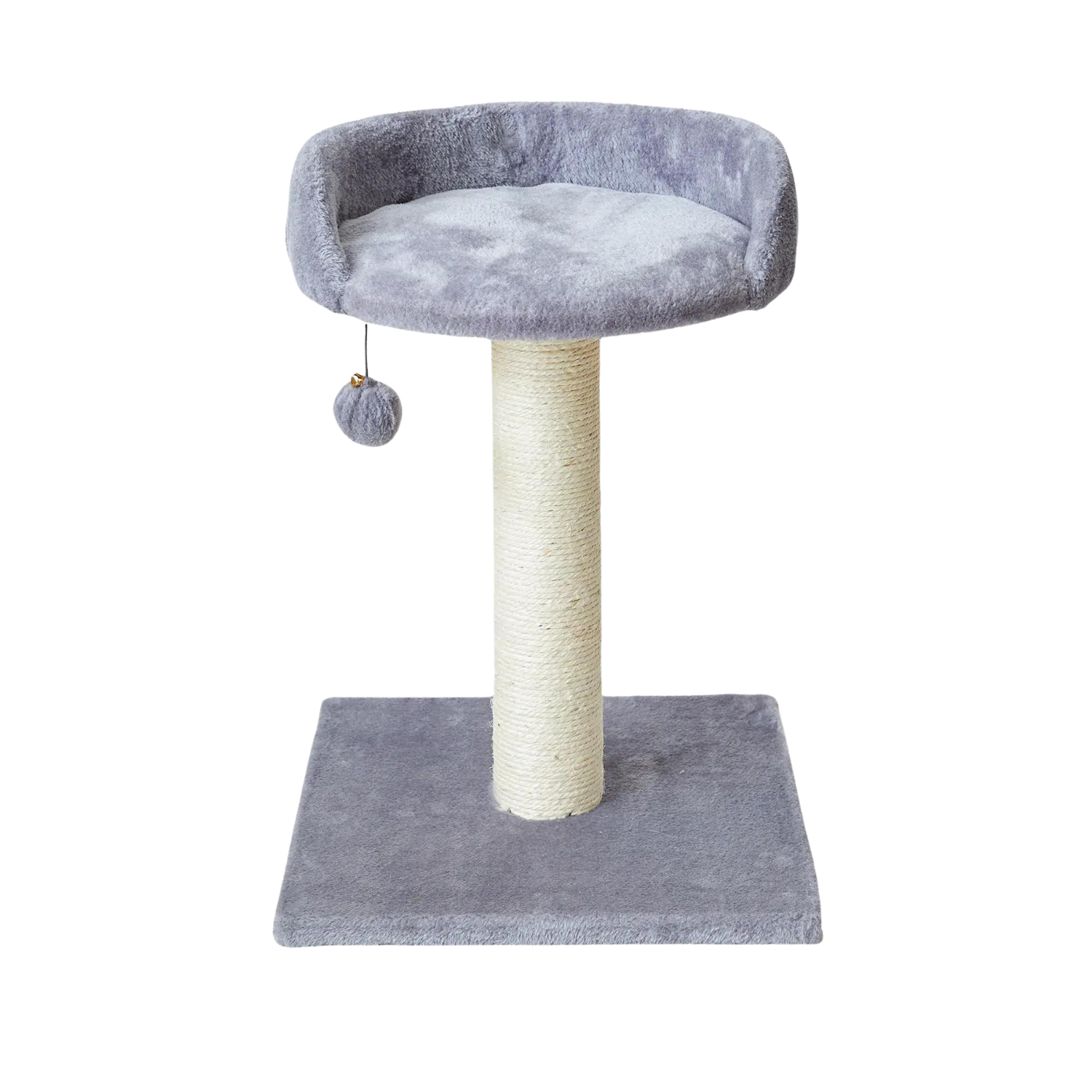 Two by Two Minneapolis - Gray Wood Composite & Faux Fur Scratching Post Cat Furniture